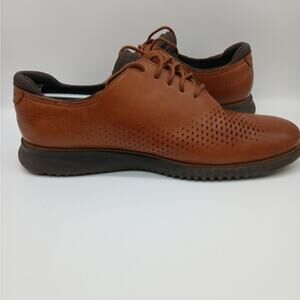 Cole Haan Men's 2.zerøgrand Laser Wingtip Oxford Dress Shoes Brown Size 14W